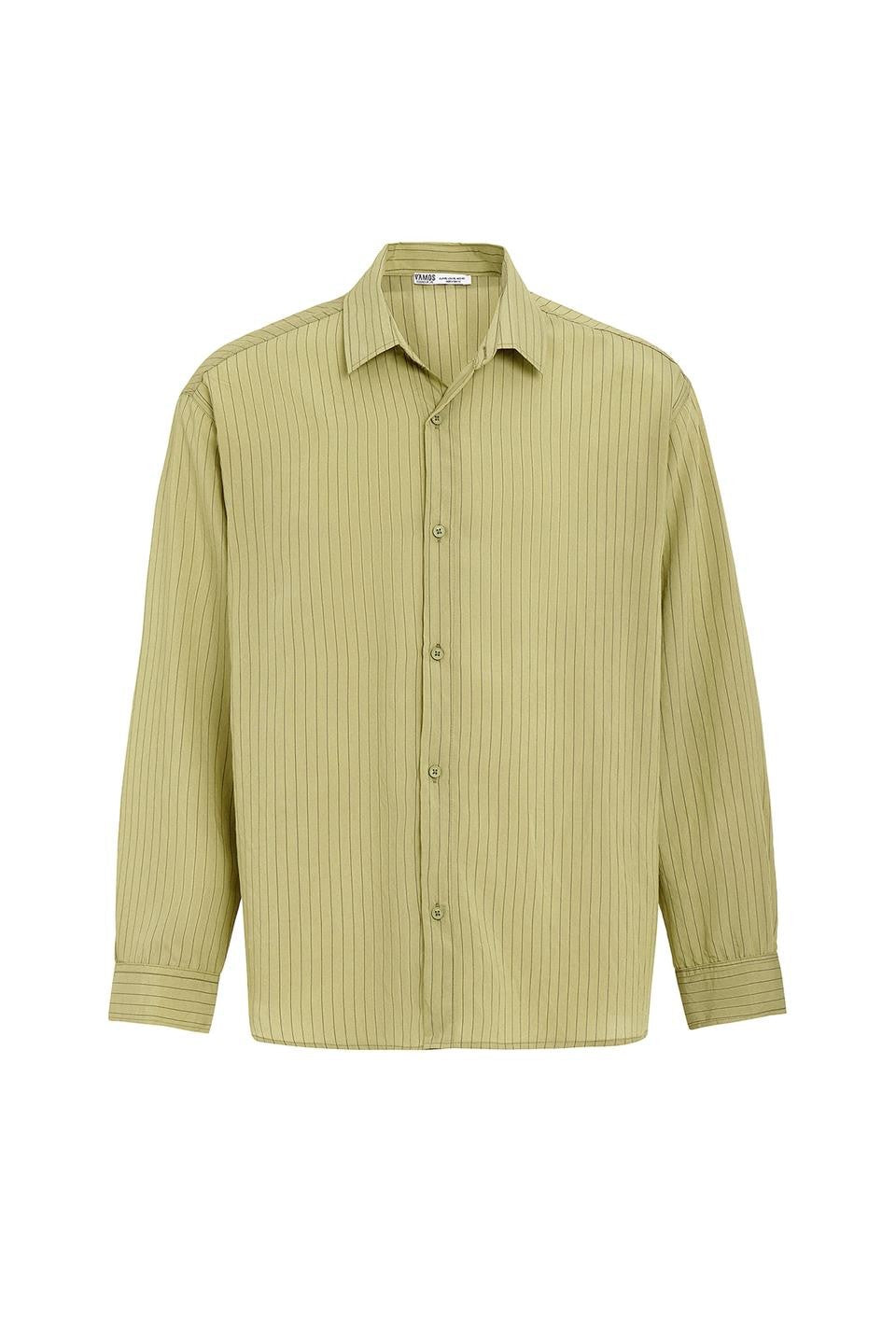 Oversized Striped Long-Sleeve Shirt