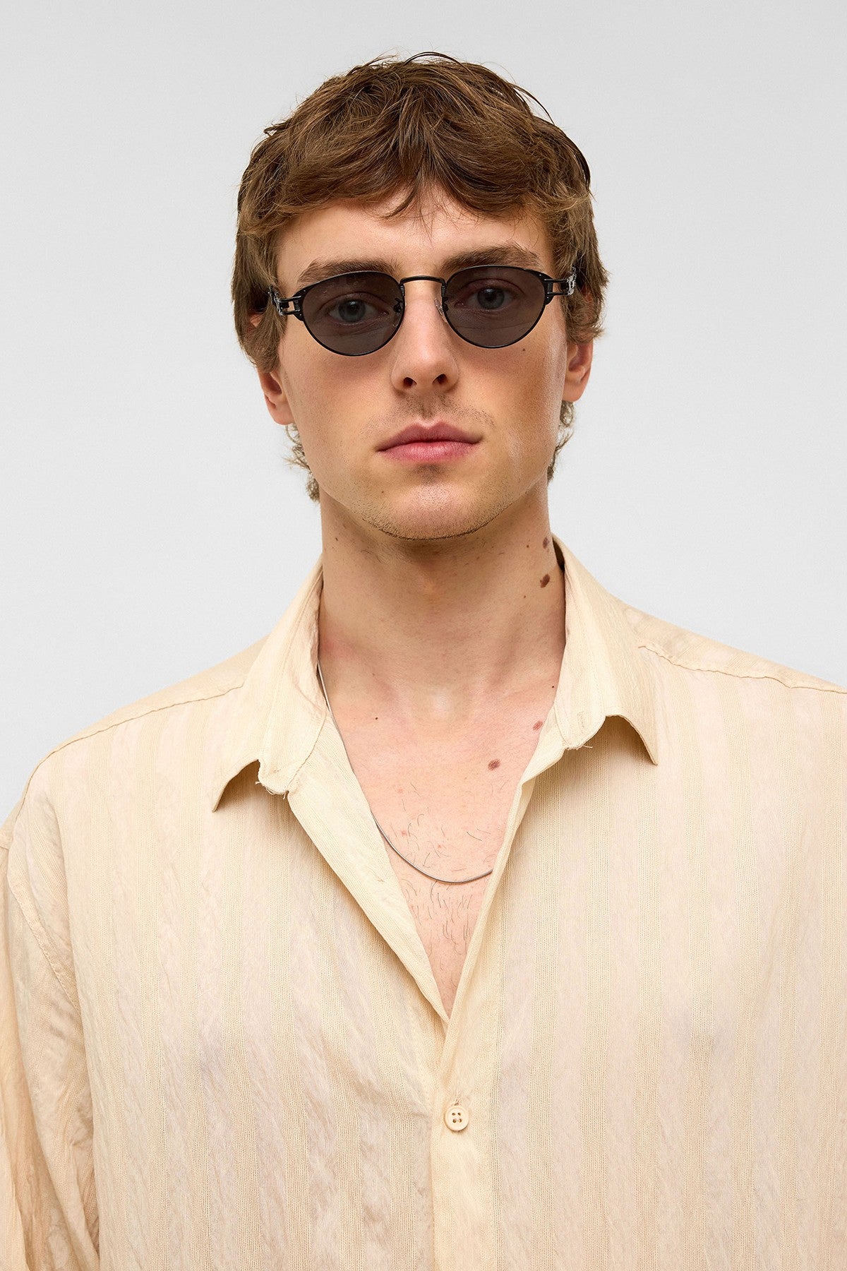 Oversized Long-Sleeved Modal Shirt