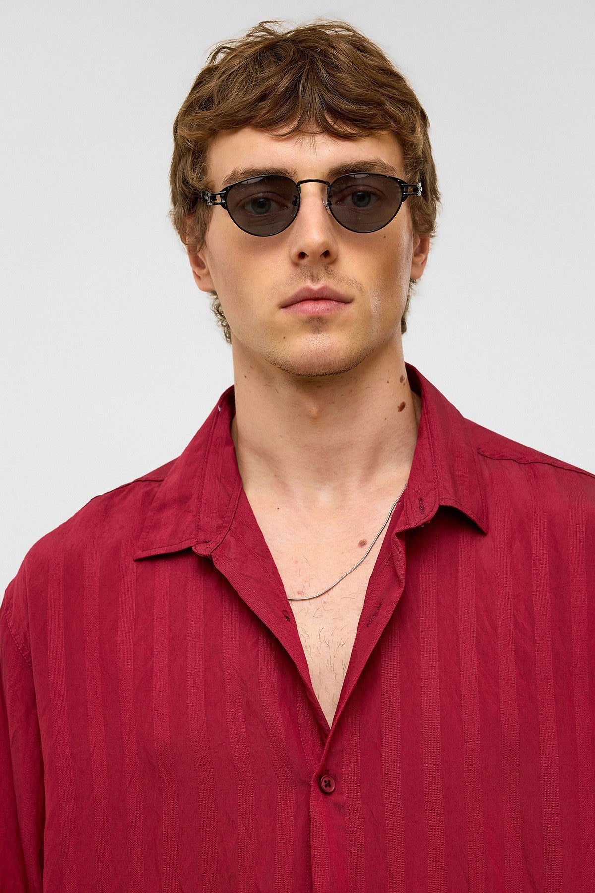 Oversized Long-Sleeved Modal Shirt