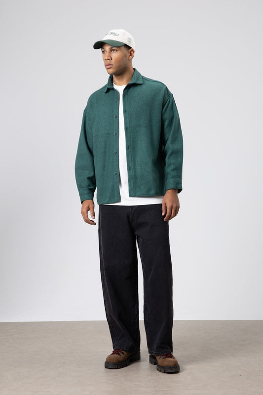 Textured Oversized Shirt Jacket