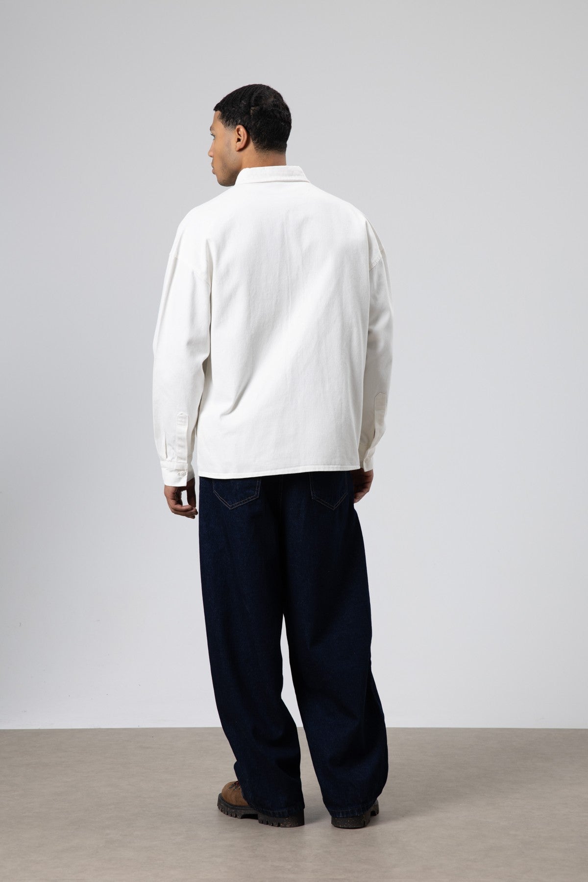 Oversized Gabardine Shirt Jacket