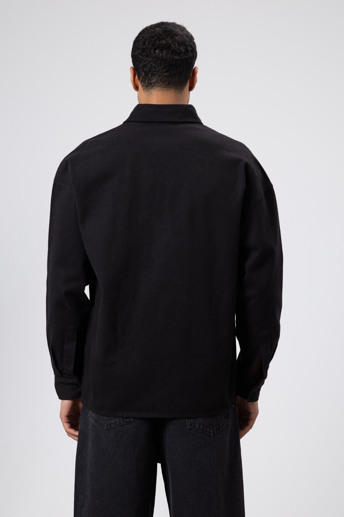 Oversized Gabardine Shirt Jacket