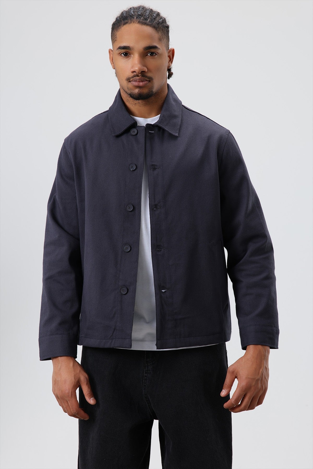 Boxy Fit Gabardine Jacket