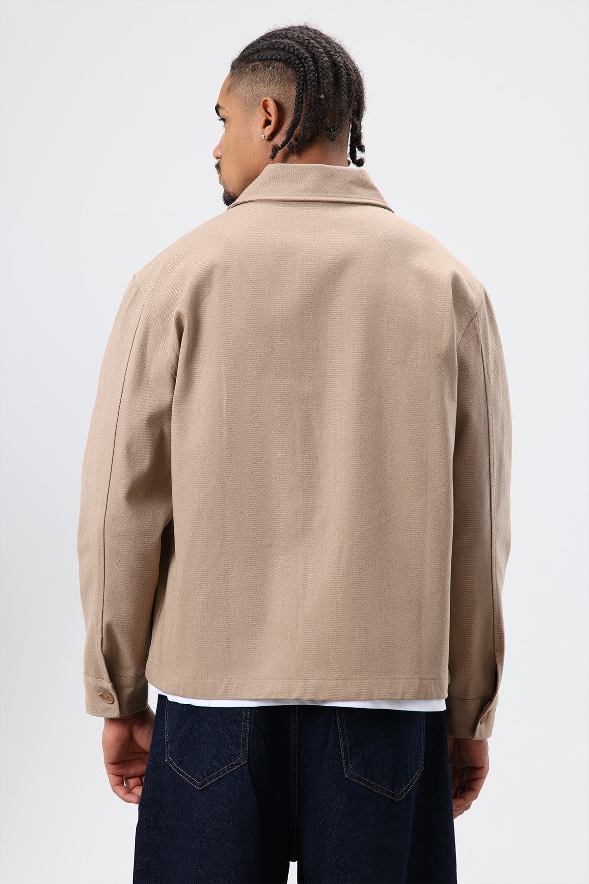 Boxy Fit Gabardine Jacket