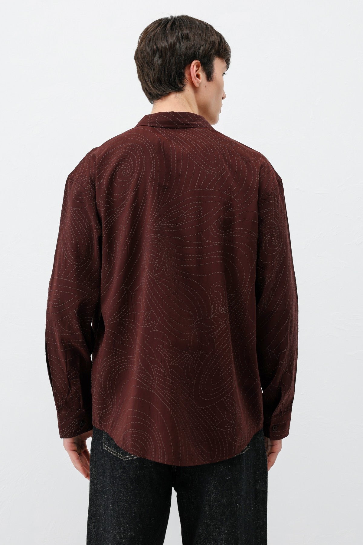 Oversized Shirt with Stitching Details