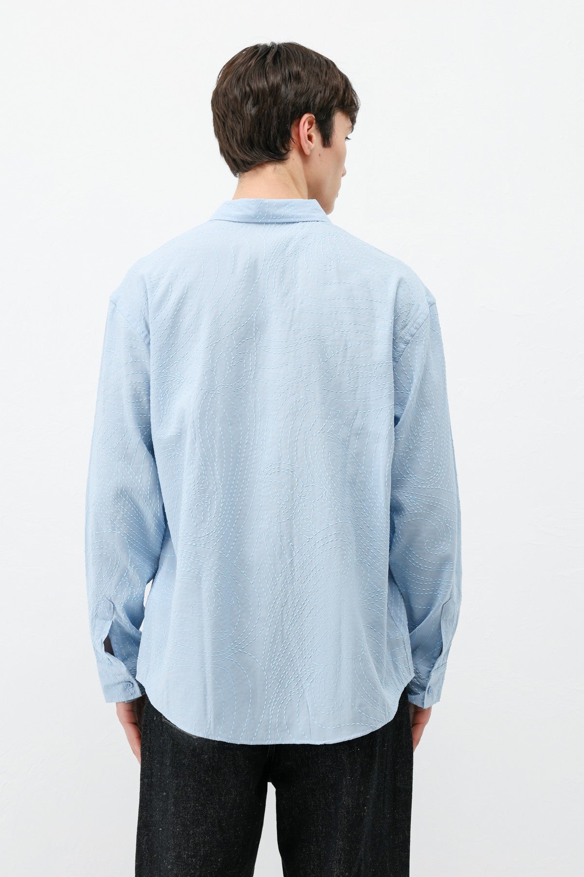 Oversized Shirt with Stitching Details