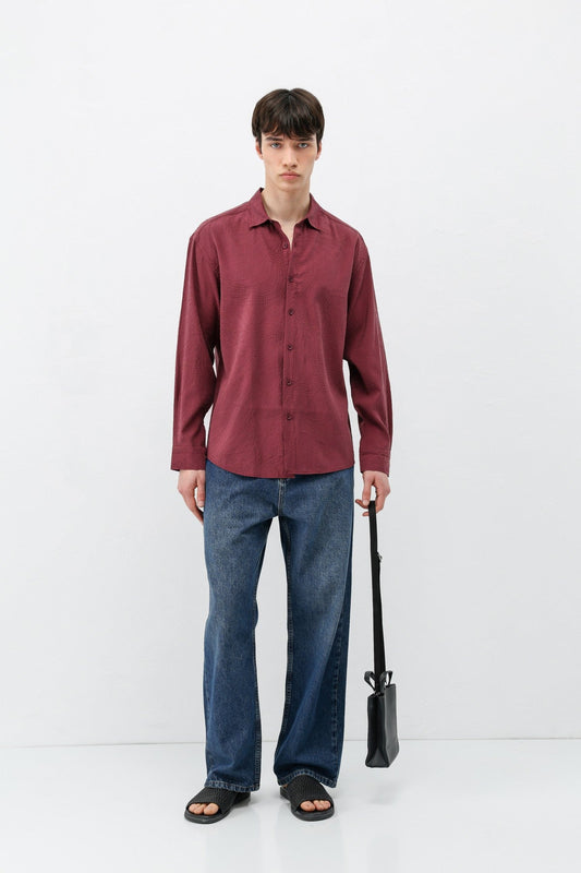 Oversized Shirt with Stitching Details