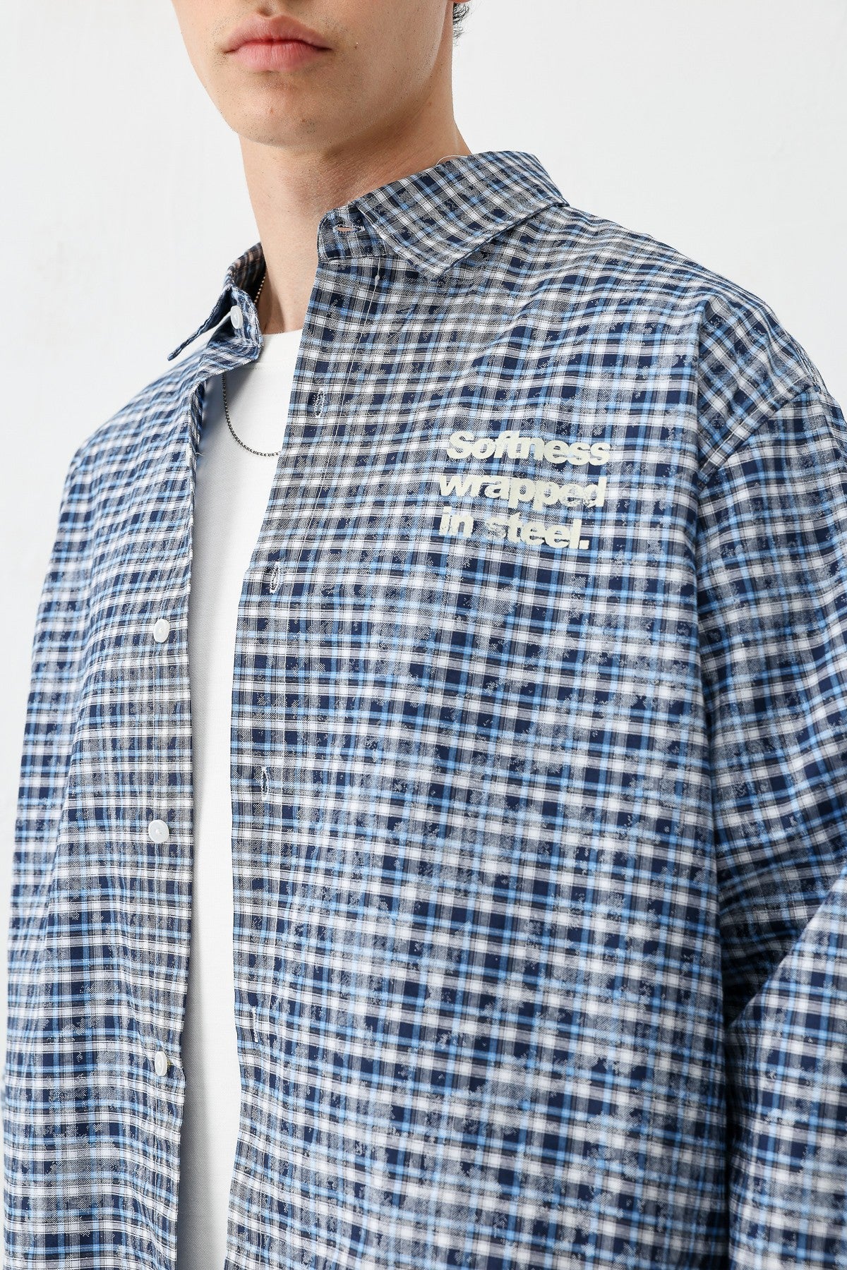 Long-Sleeved Checkered Shirt
