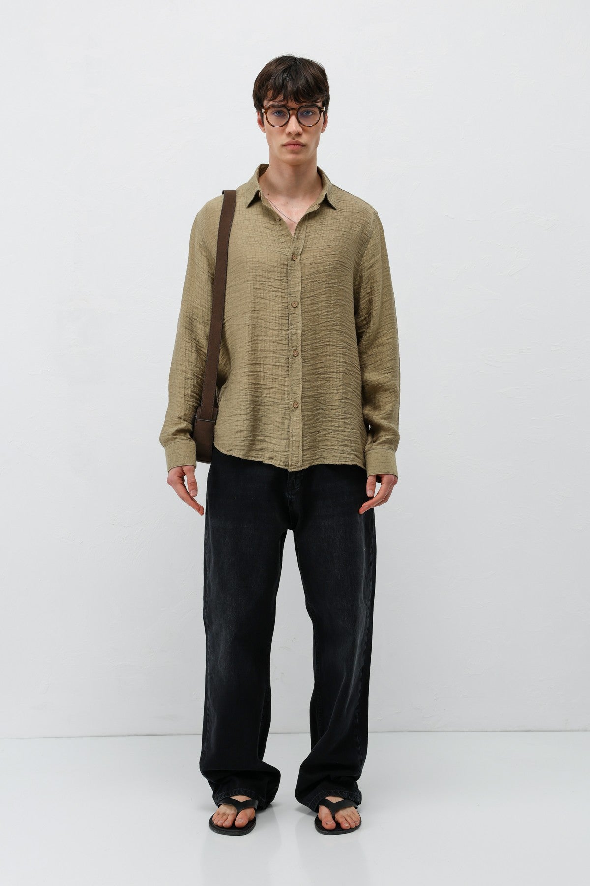 Textured Oversized Shirt