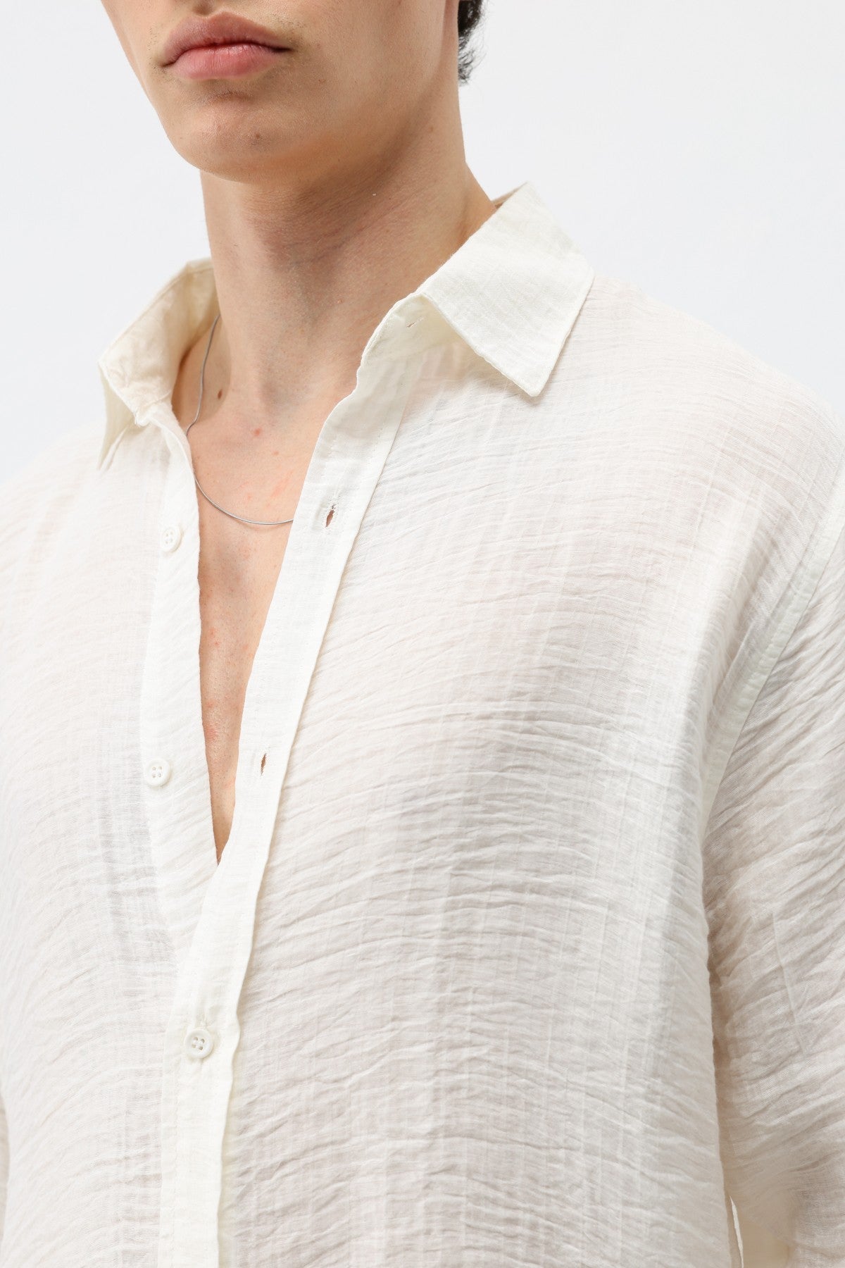 Textured Oversized Shirt