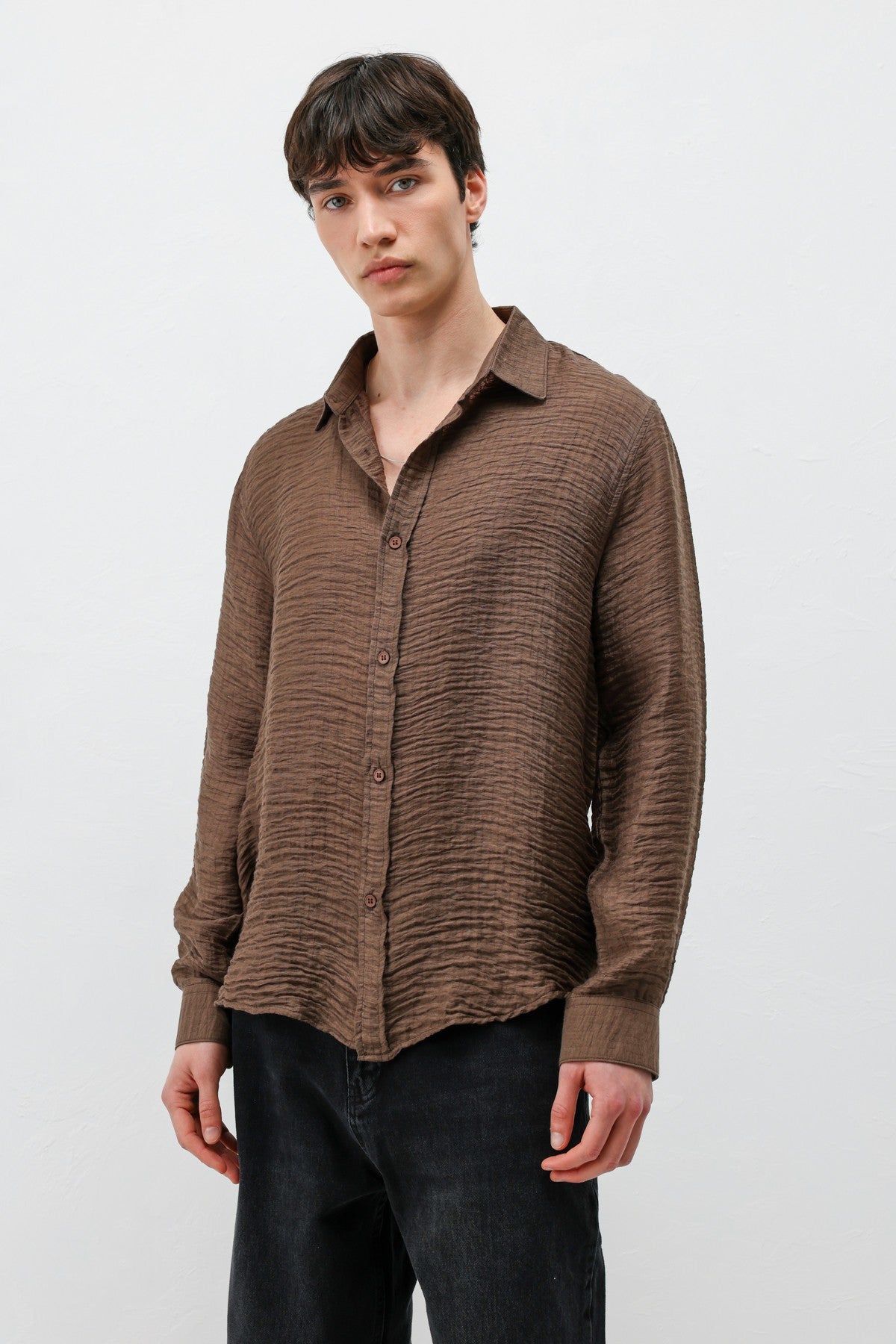 Textured Oversized Shirt