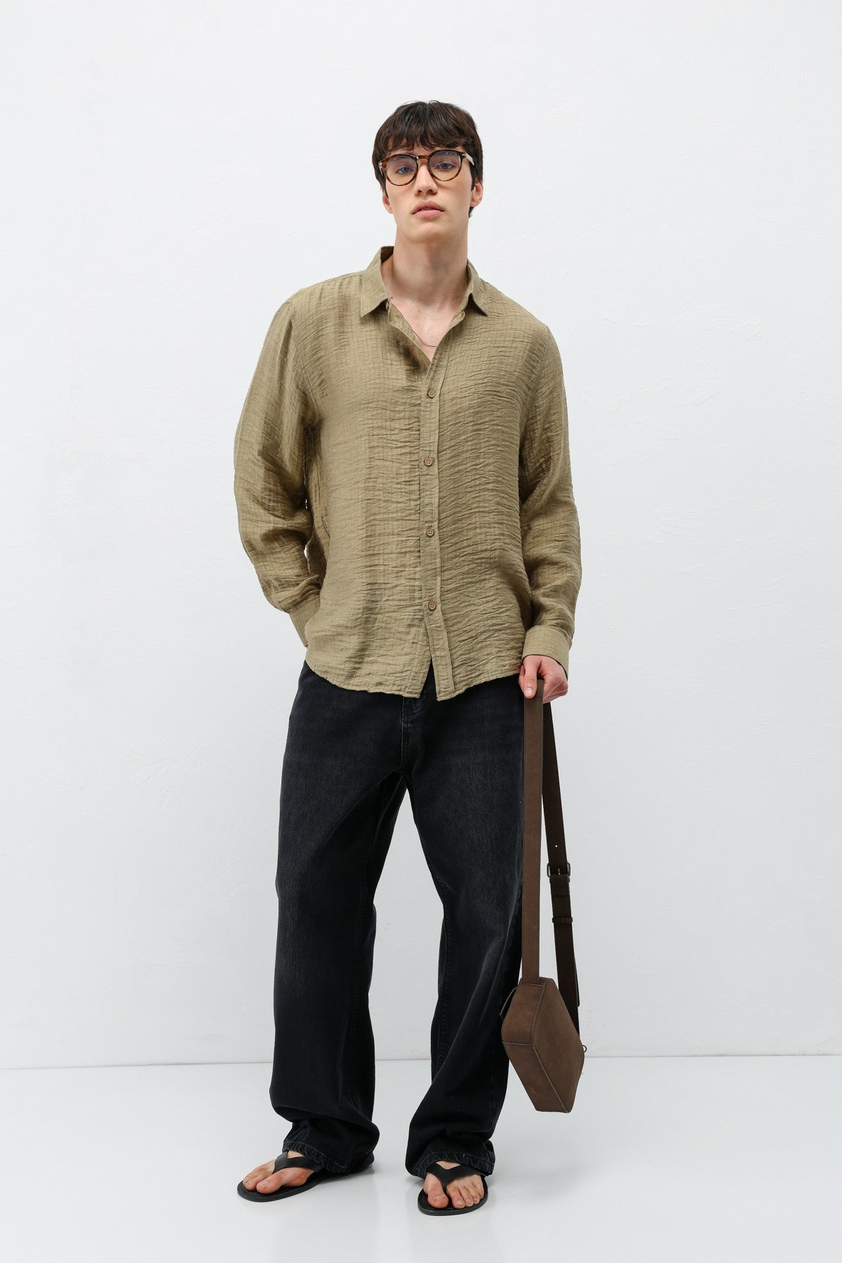 Textured Oversized Shirt