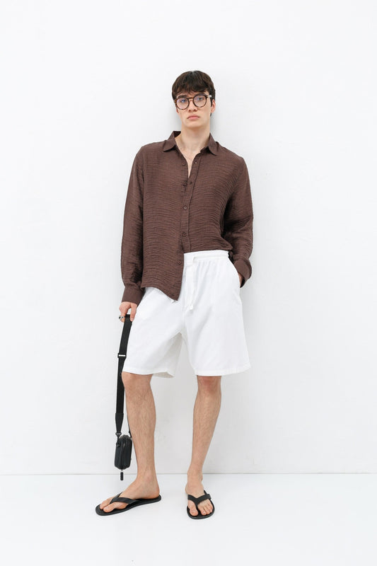 Textured Oversized Shirt