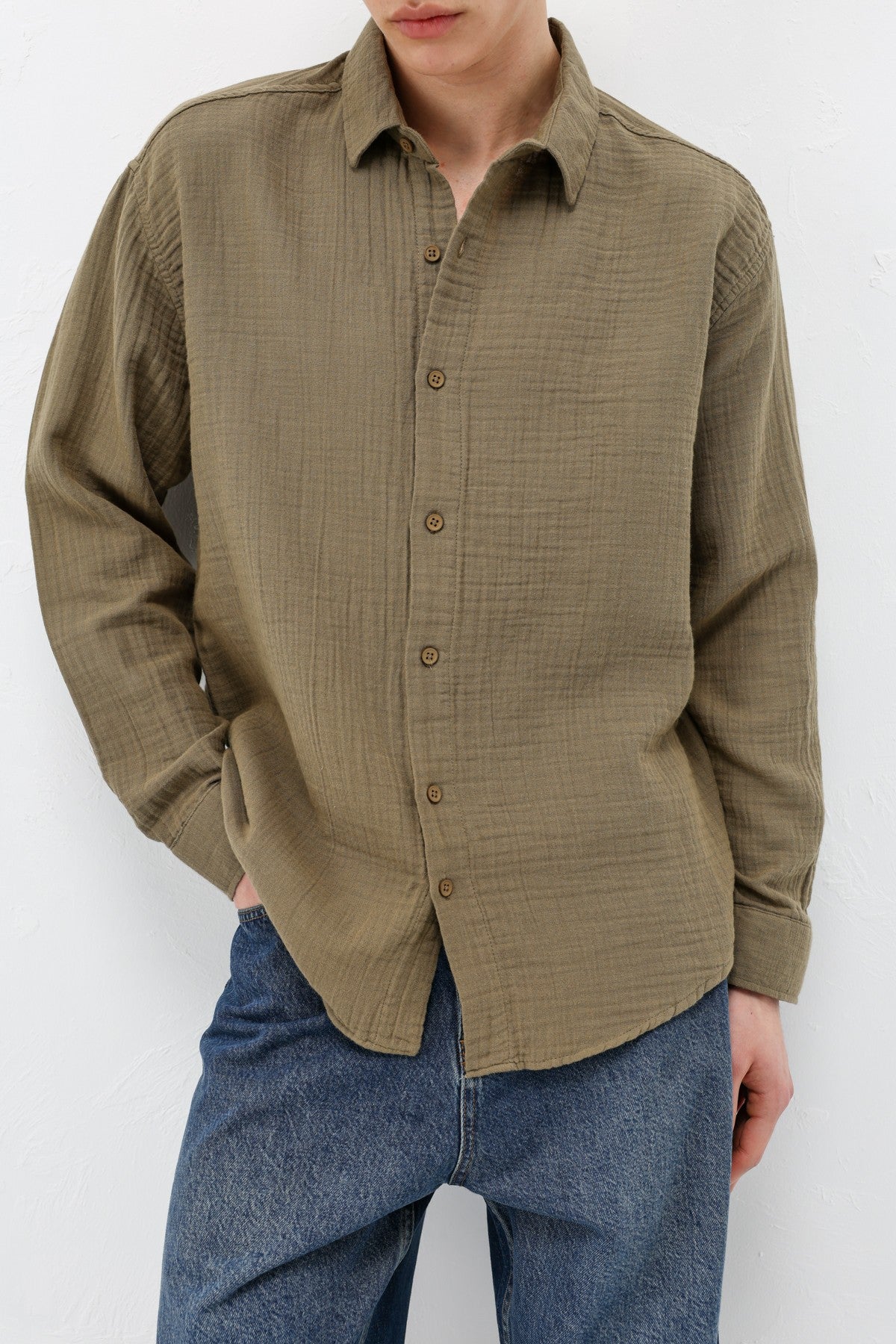 Oversized Muslin Shirt