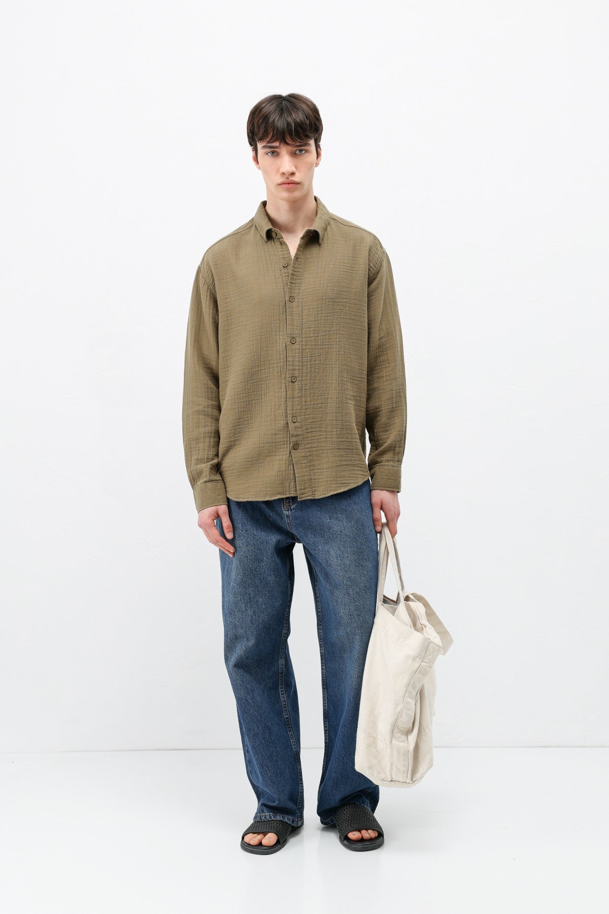 Oversized Muslin Shirt