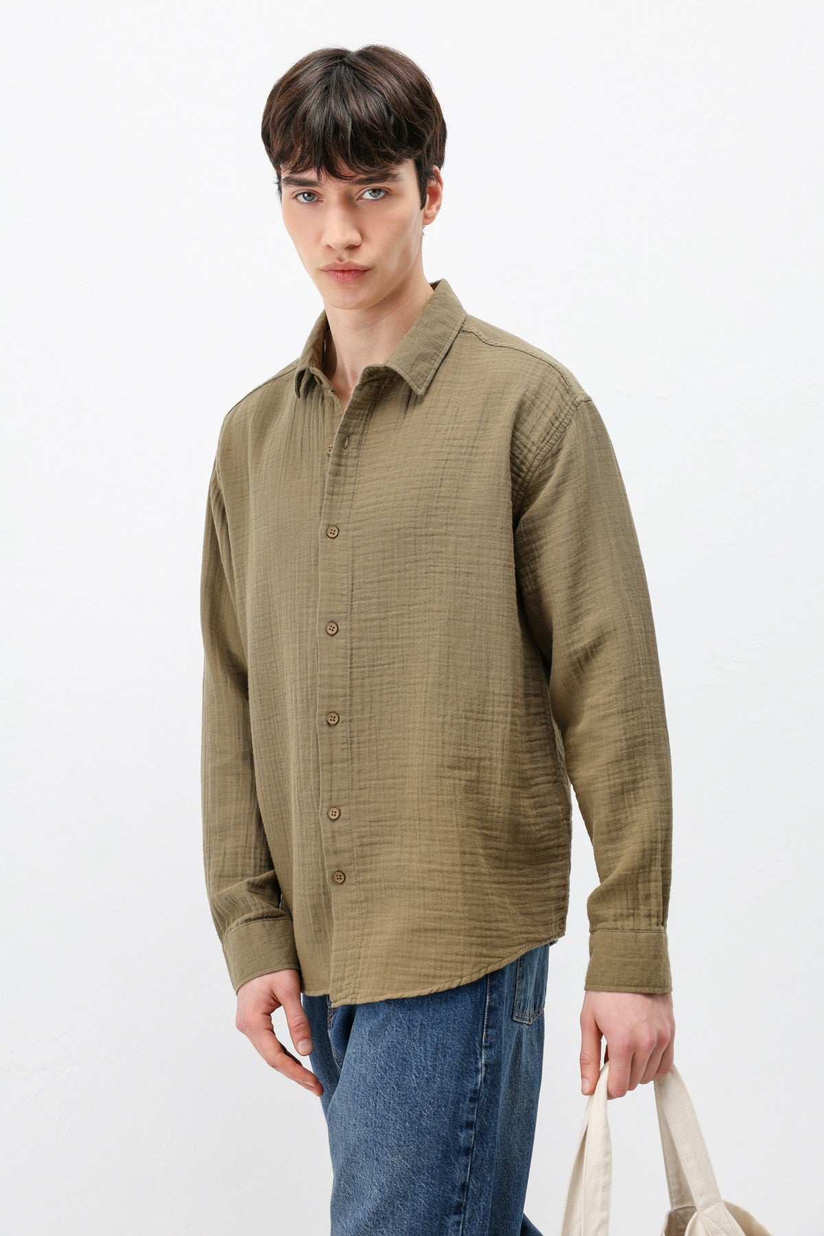 Oversized Muslin Shirt