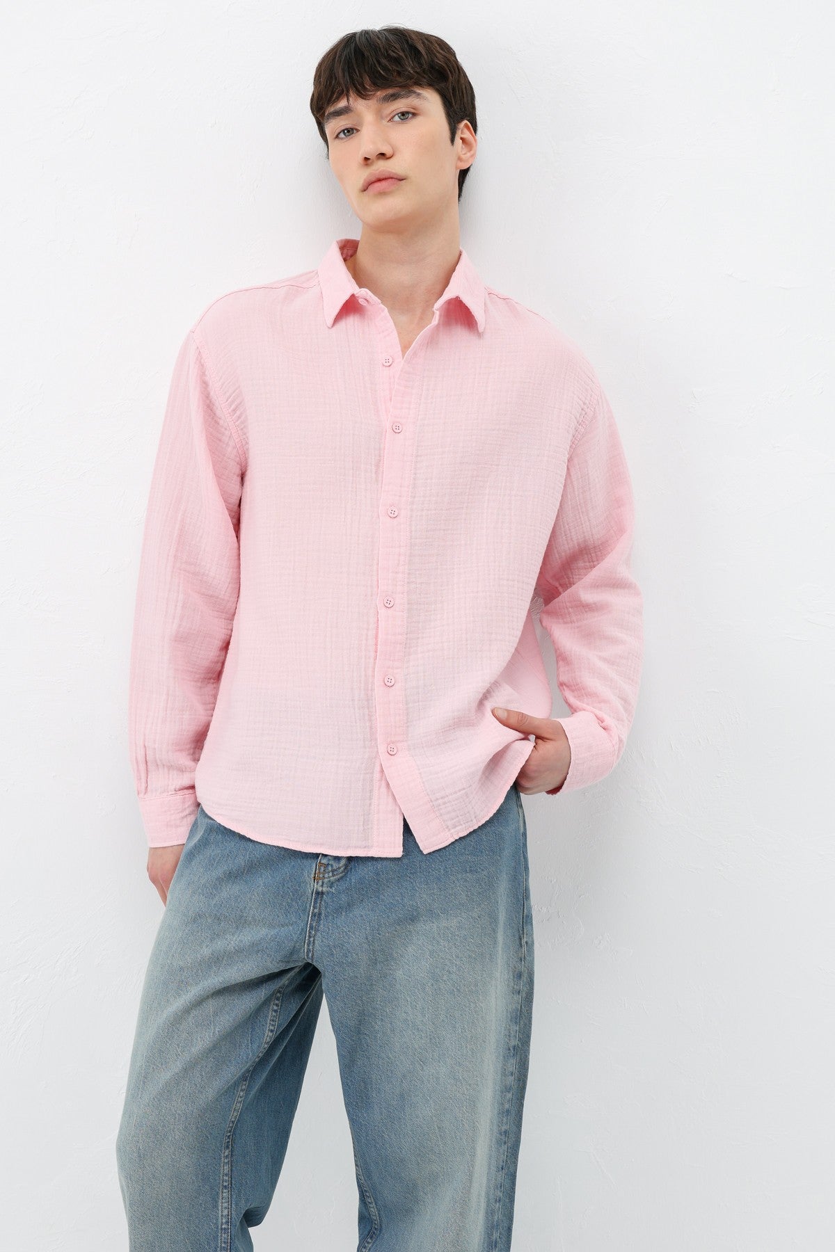 Oversized Muslin Shirt
