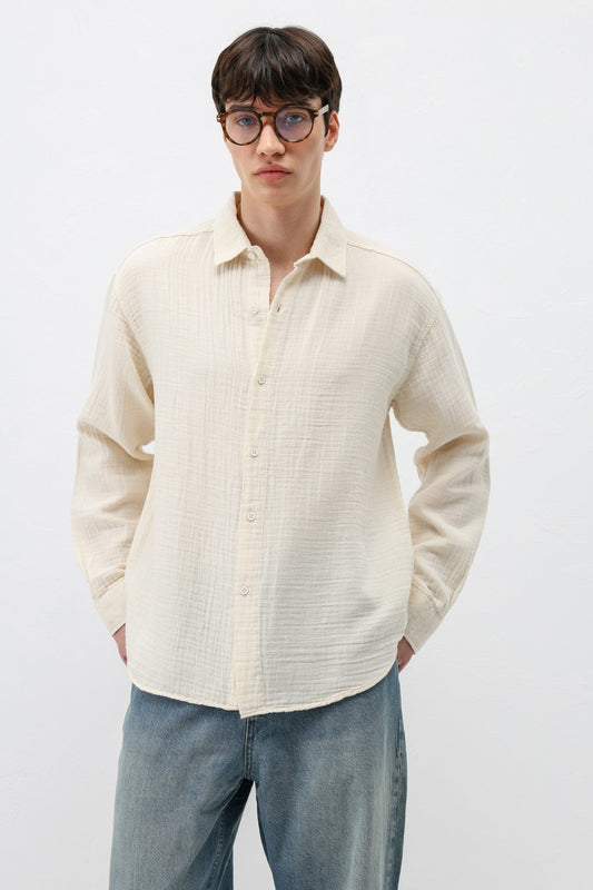 Oversized Muslin Shirt