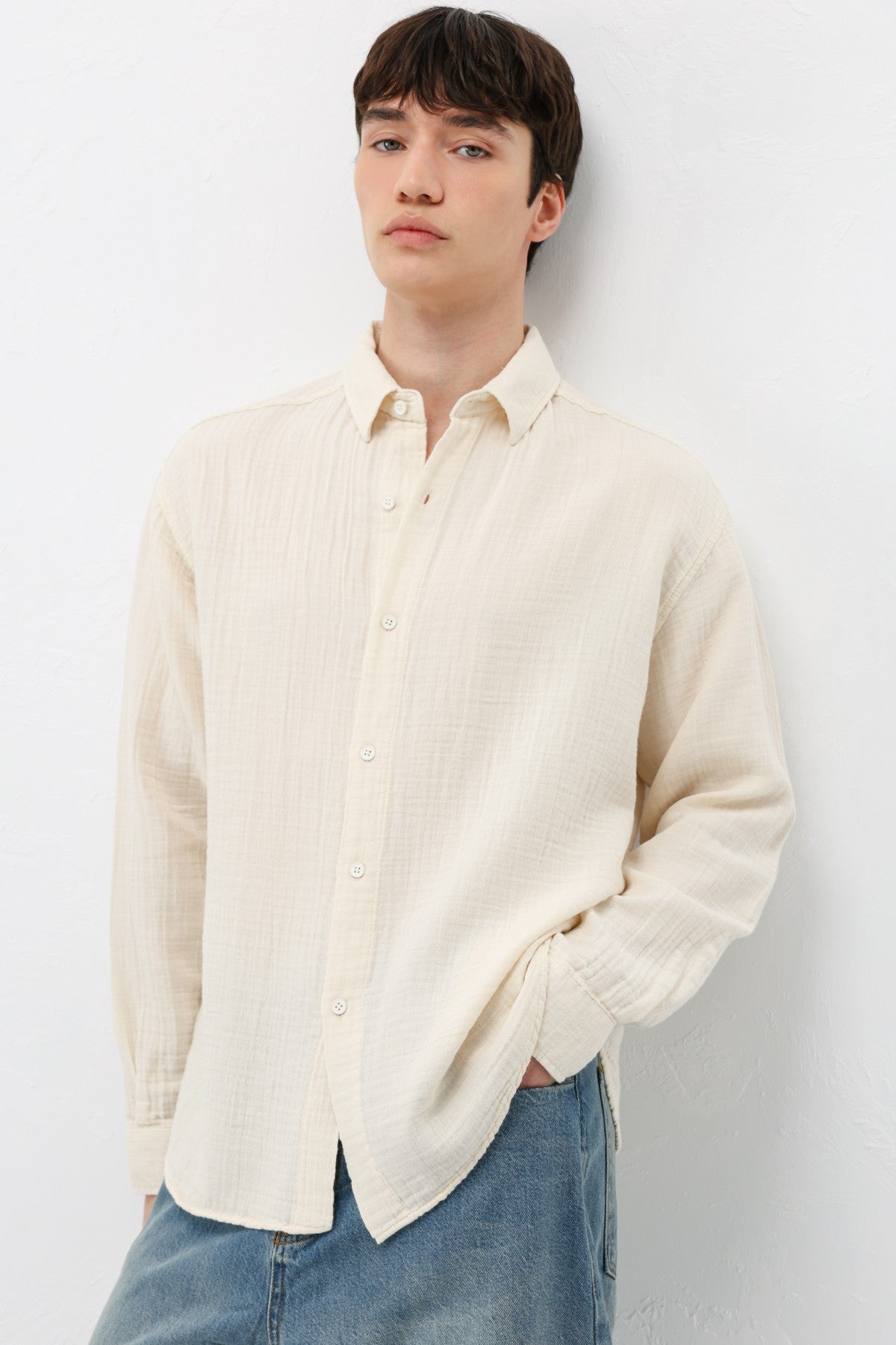 Oversized Muslin Shirt