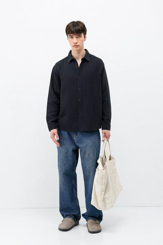 Oversized Muslin Shirt
