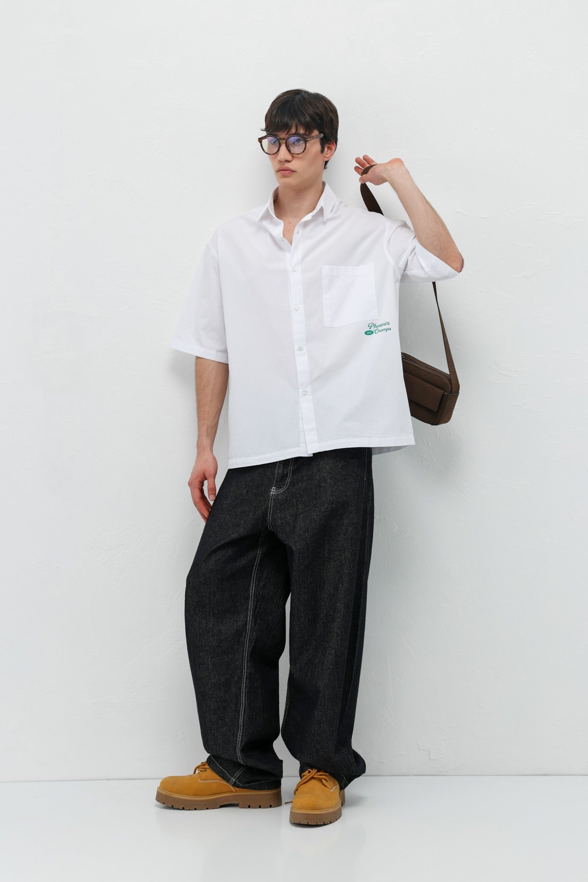 Printed Oversized Linen Shirt