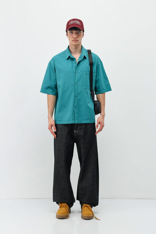 Printed Oversized Linen Shirt