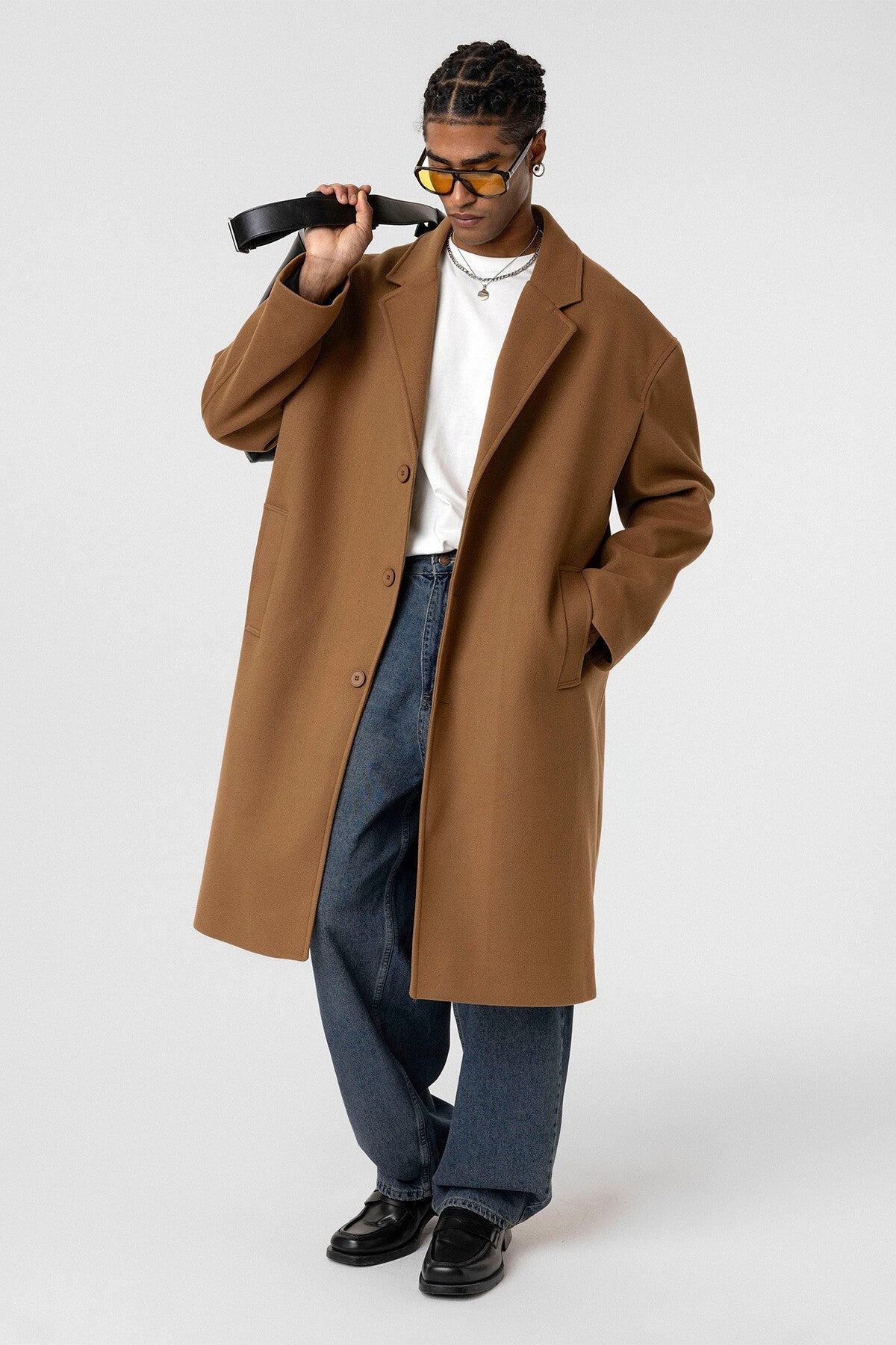Oversized Long Cashmere Coat