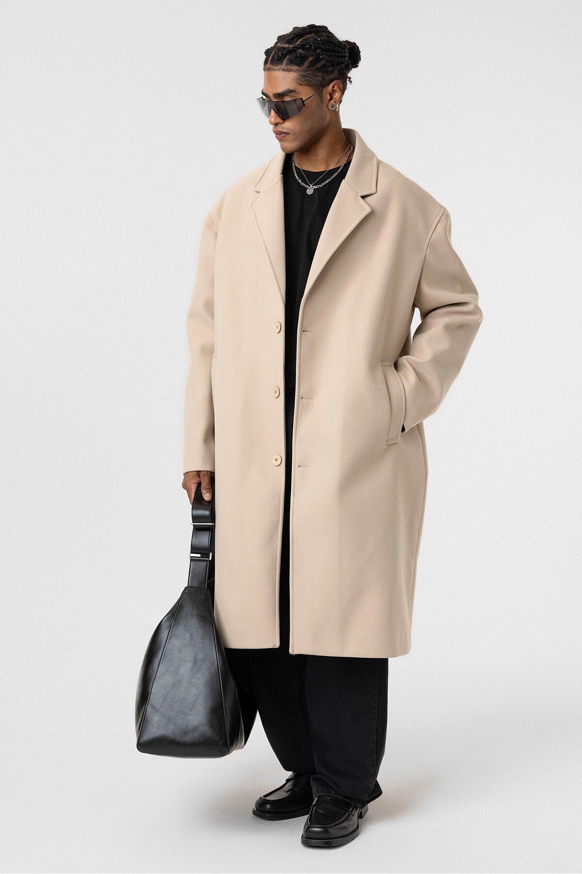 Oversized Long Cashmere Coat