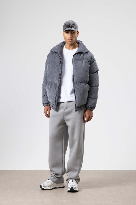 Oversized Velvet Puffer Jacket