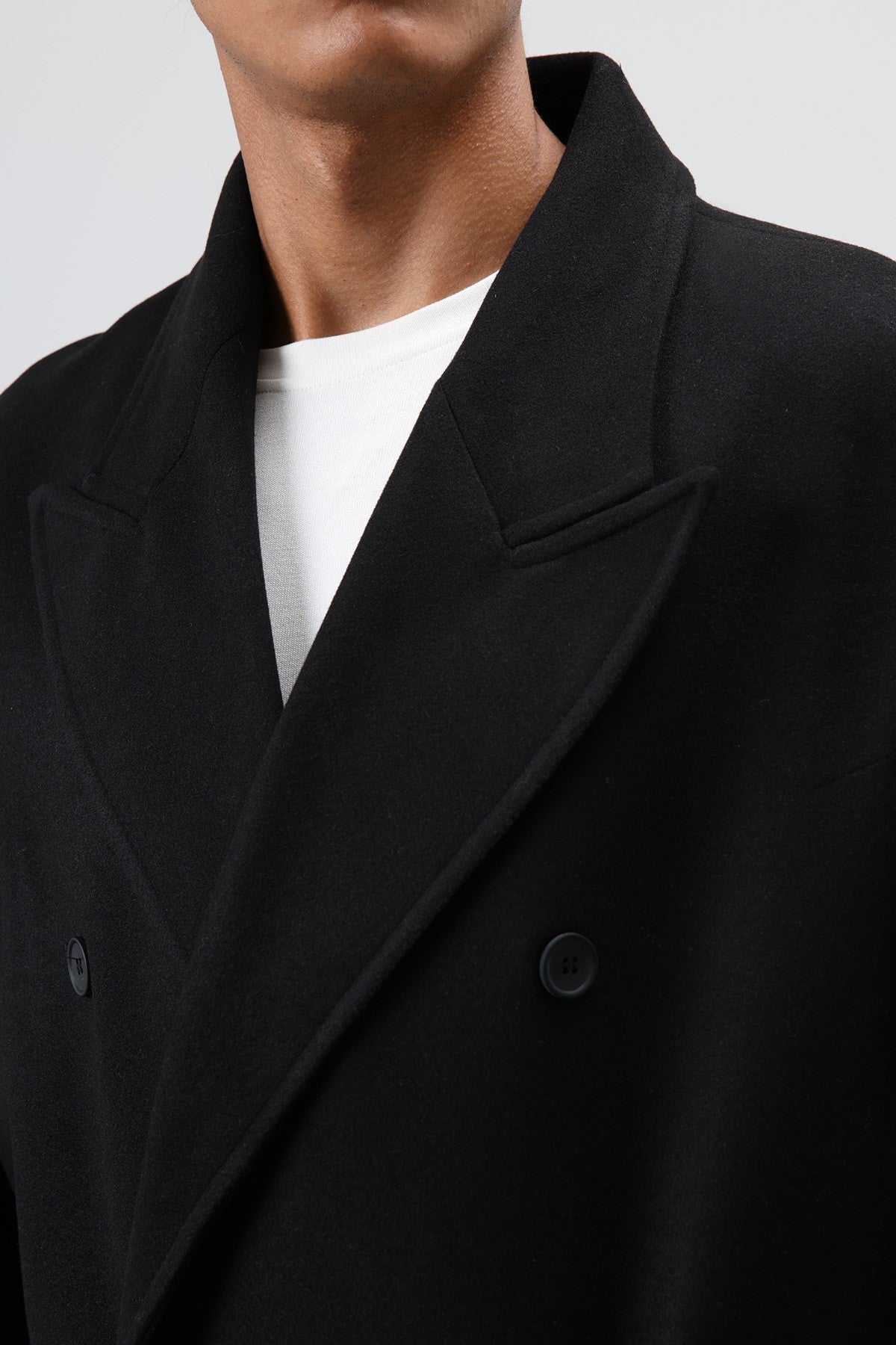 Oversized Double-Breasted Wool Coat