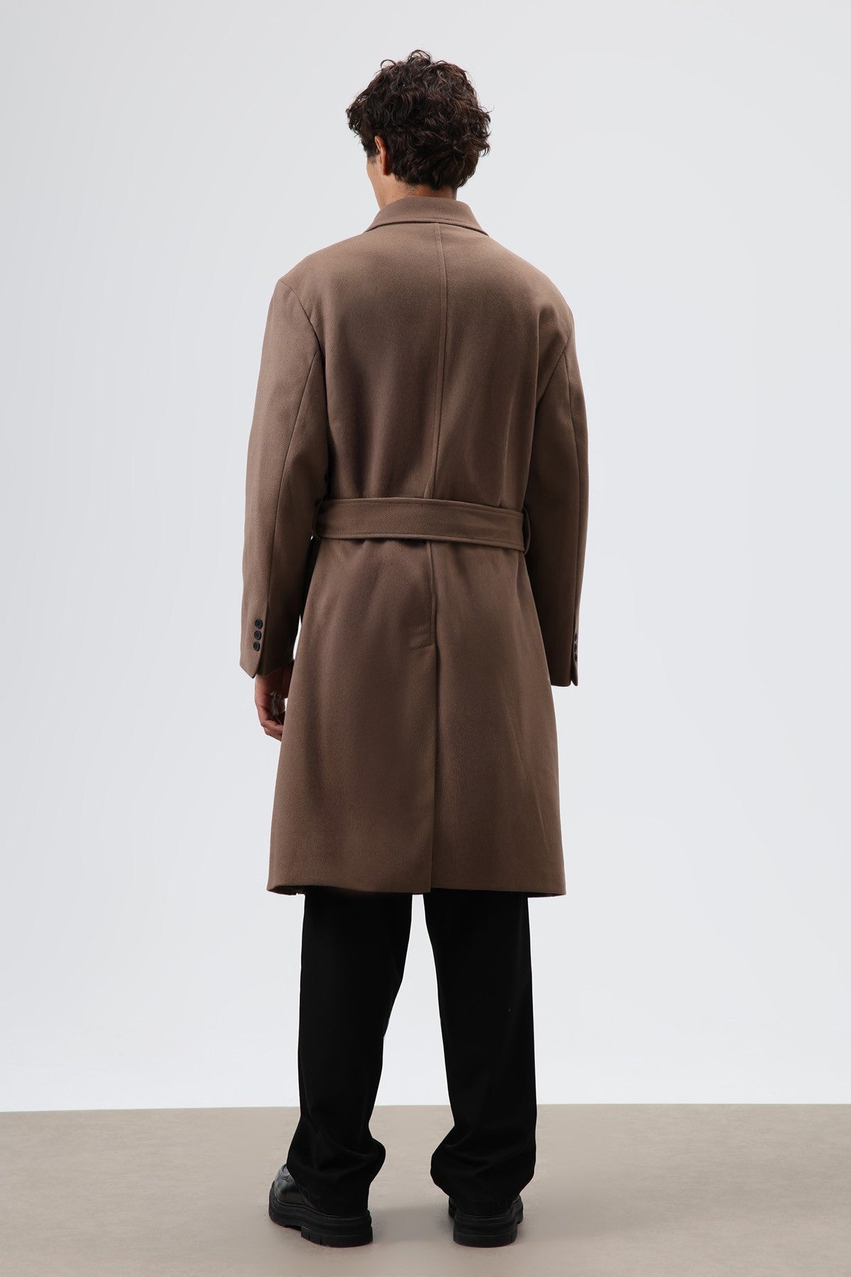 Oversized Double-Breasted Wool Coat