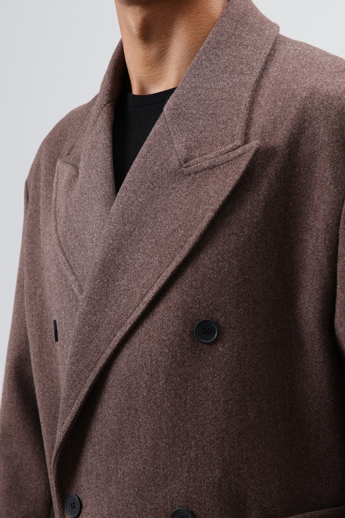 Oversized Double-Breasted Wool Coat