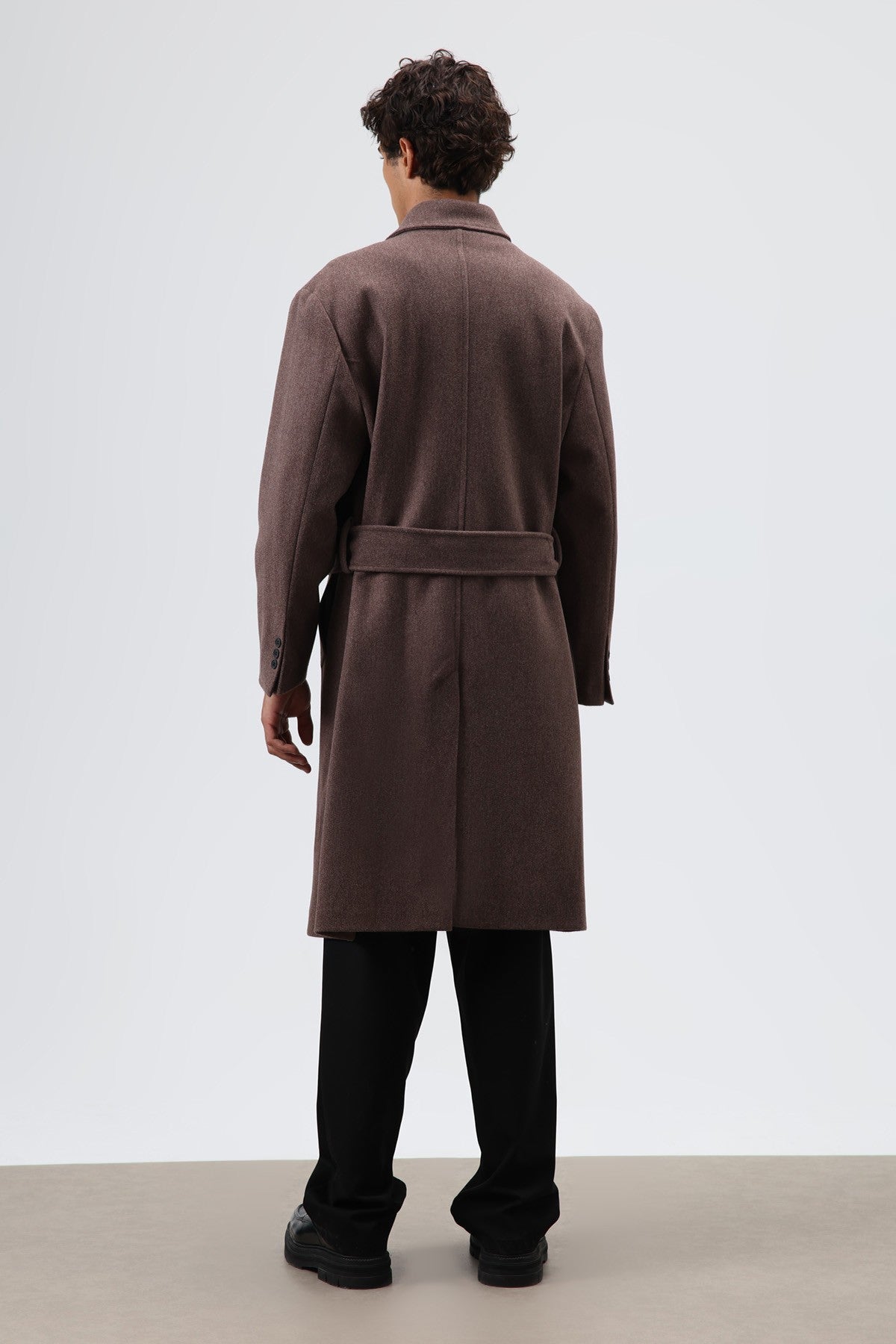 Oversized Double-Breasted Wool Coat