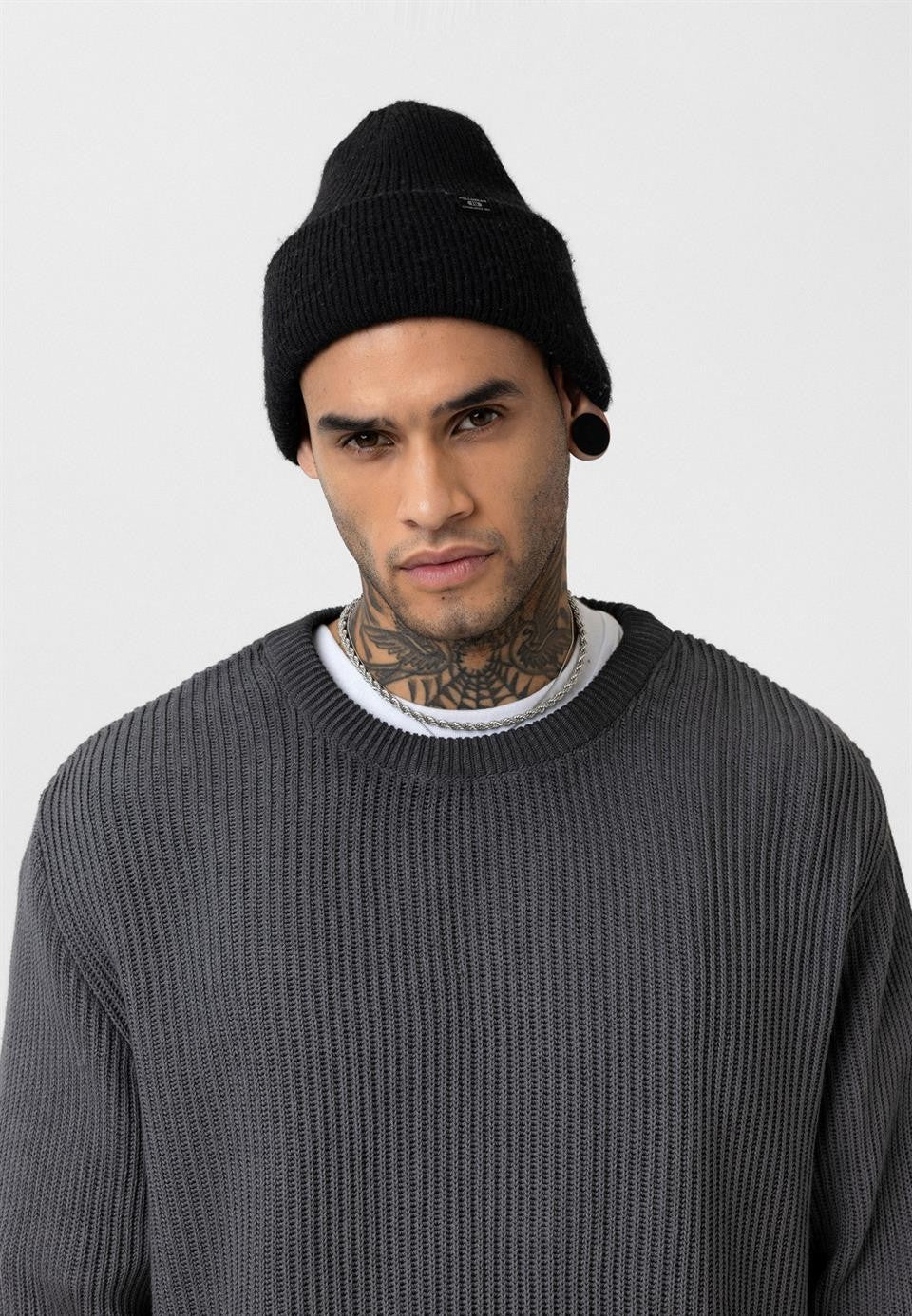 Oversized Washed Knit Sweater