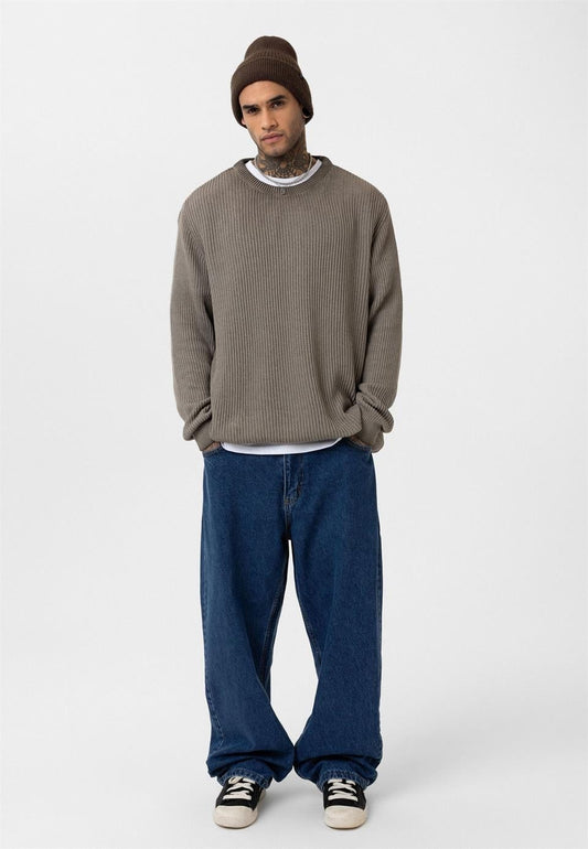 Oversized Washed Knit Sweater