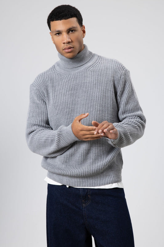 Oversized Knit Turtleneck Sweater