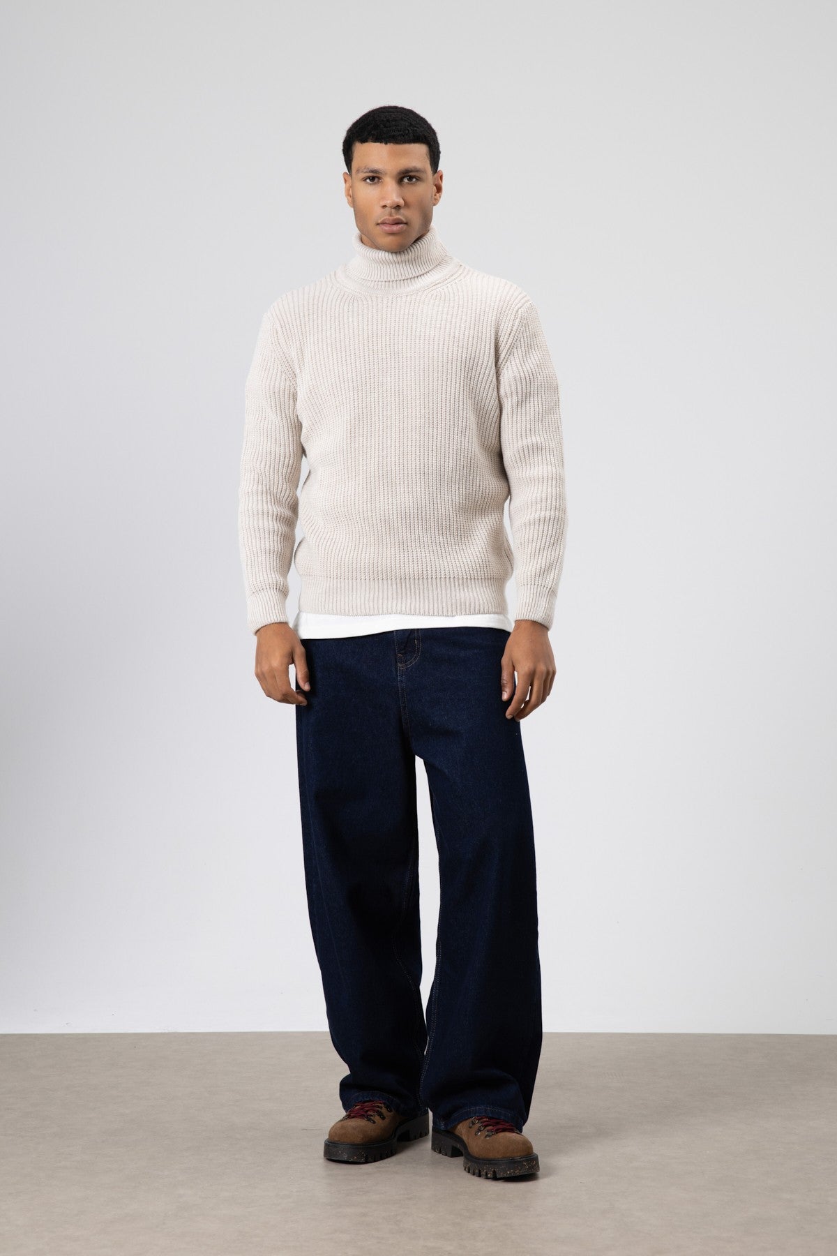 Oversized Knit Turtleneck Sweater