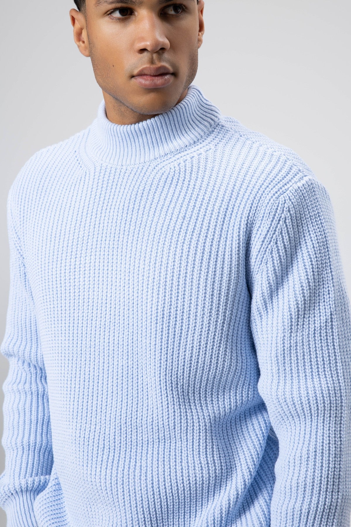Half-Turtleneck Knit Sweater