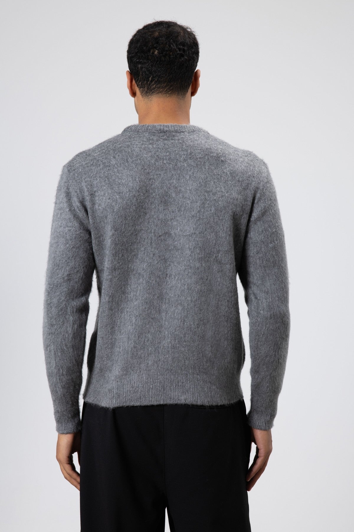 Oversized, Soft-Textured Crew-Neck Sweater