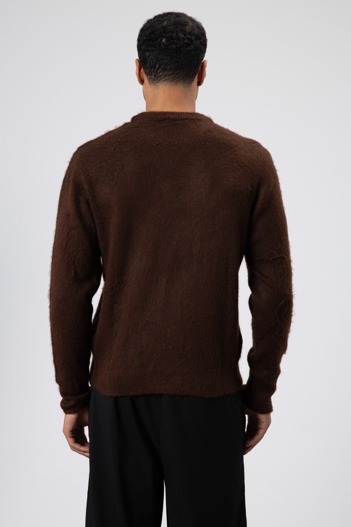 Oversized, Soft-Textured Crew-Neck Sweater