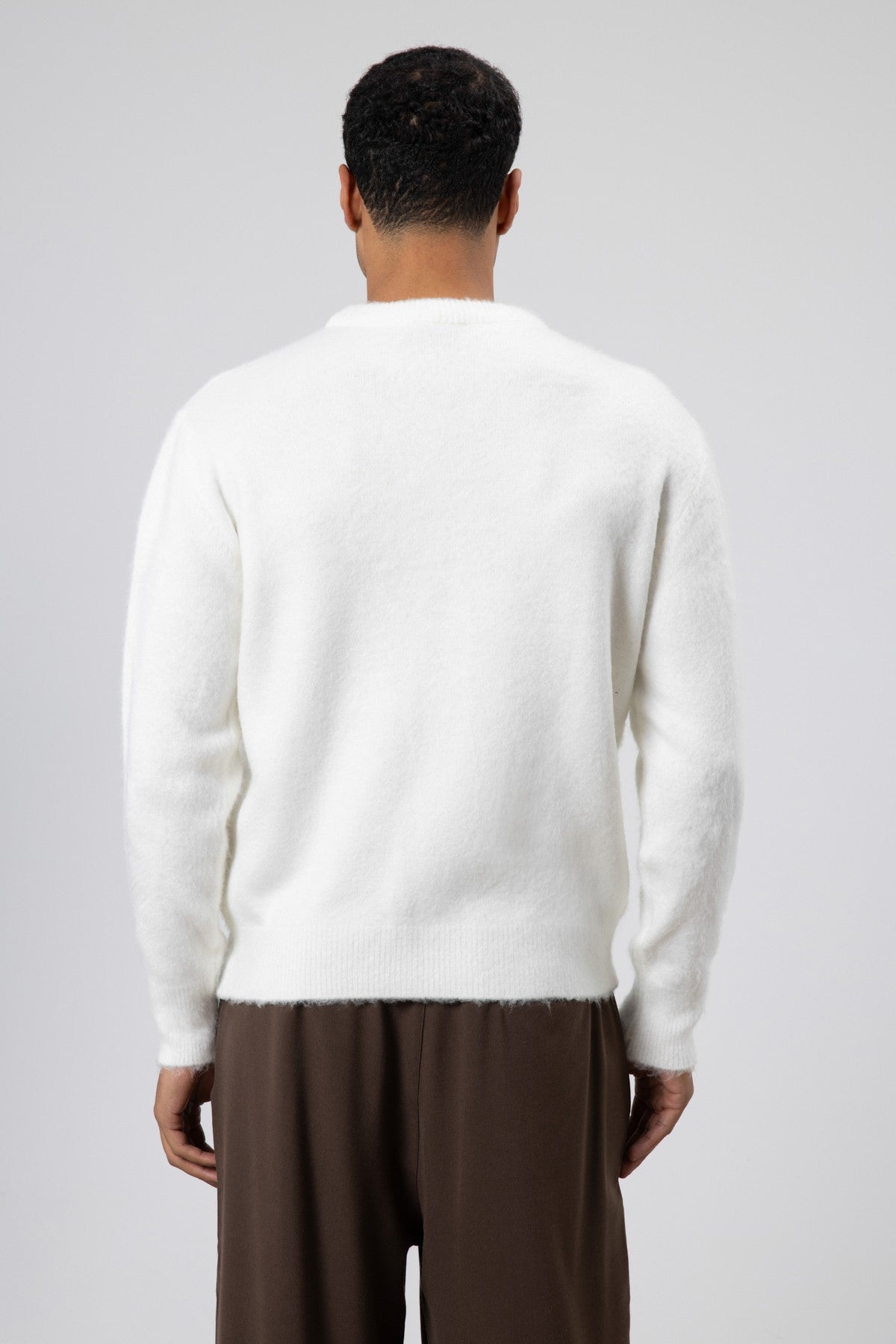 Oversized, Soft-Textured Crew-Neck Sweater