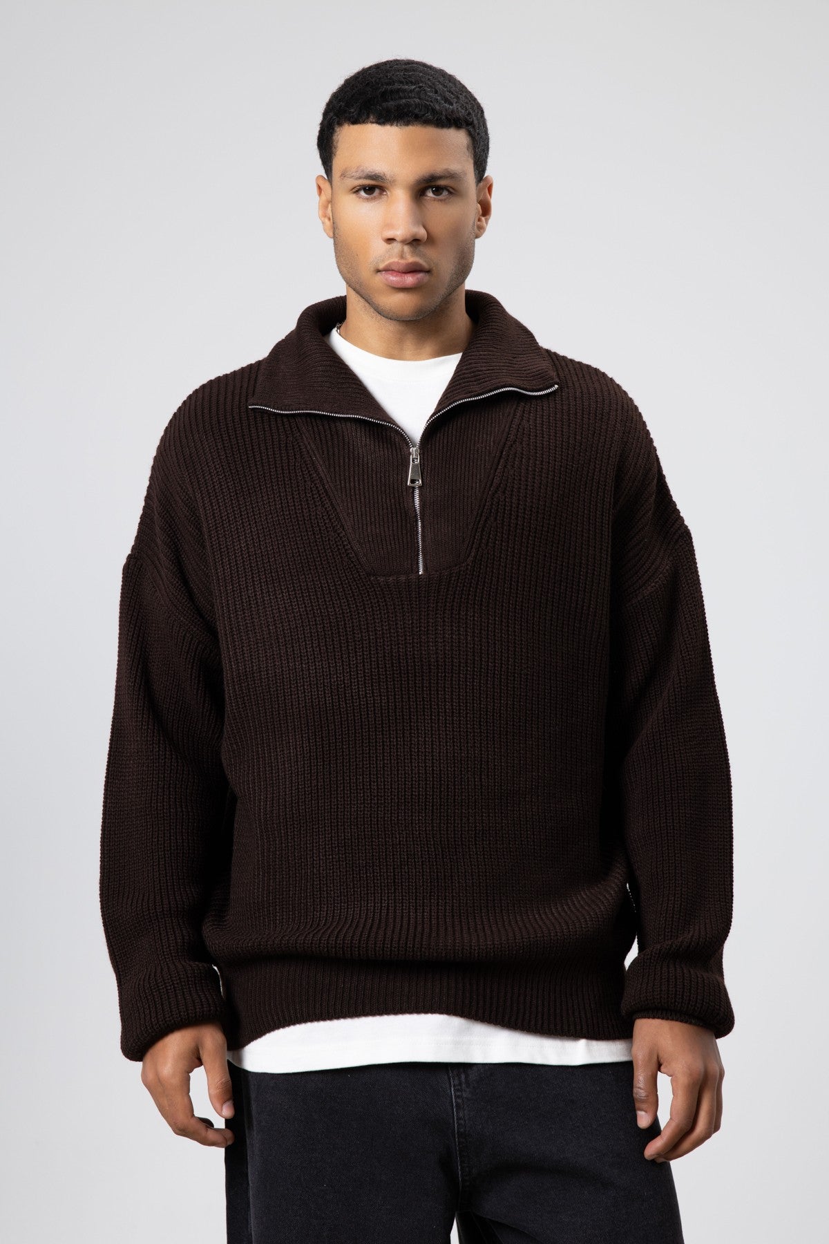 Half-Zip Knit Sweater