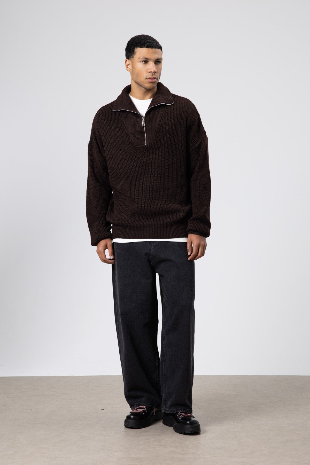 Half-Zip Knit Sweater