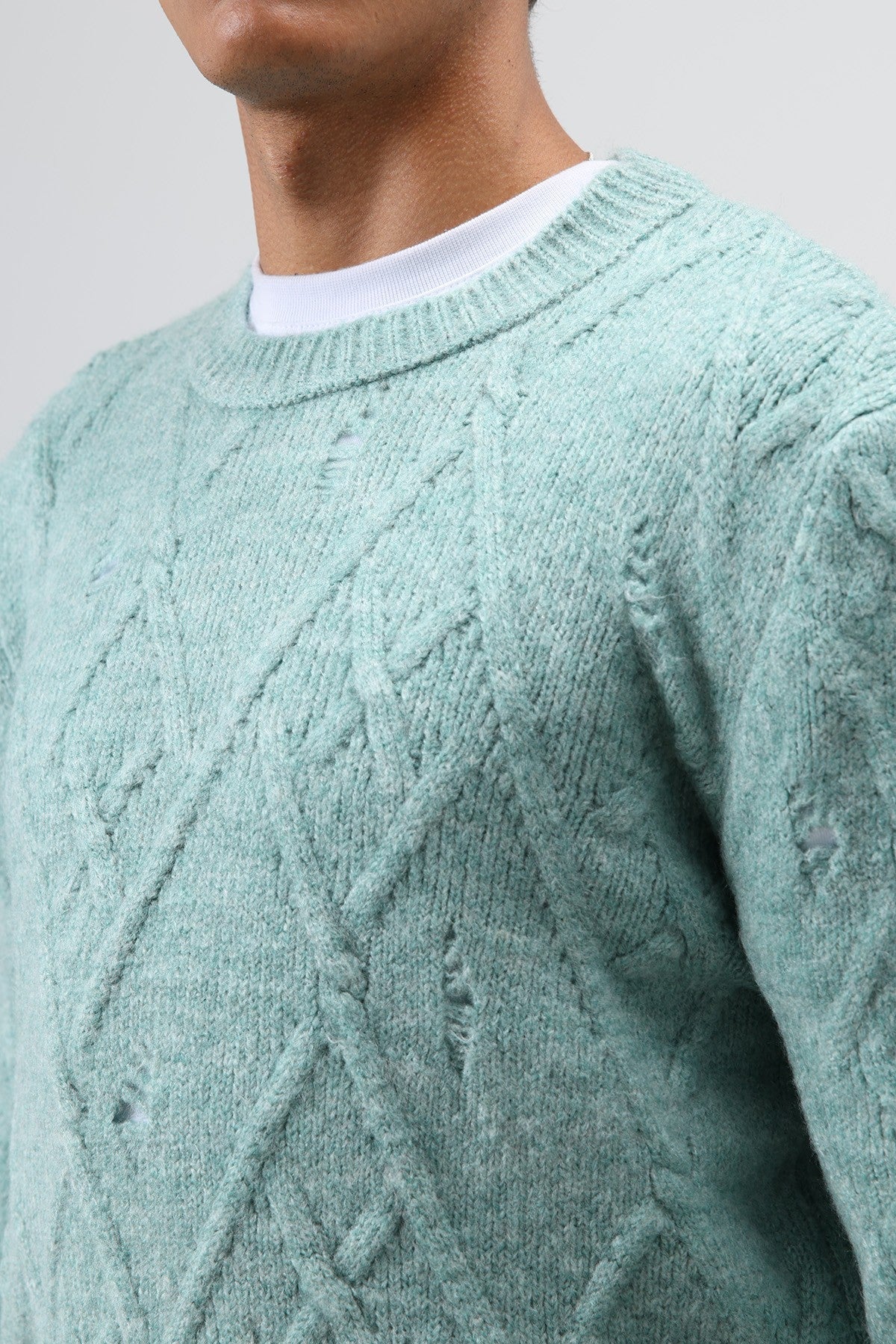 Oversized Patterned Knit Sweater