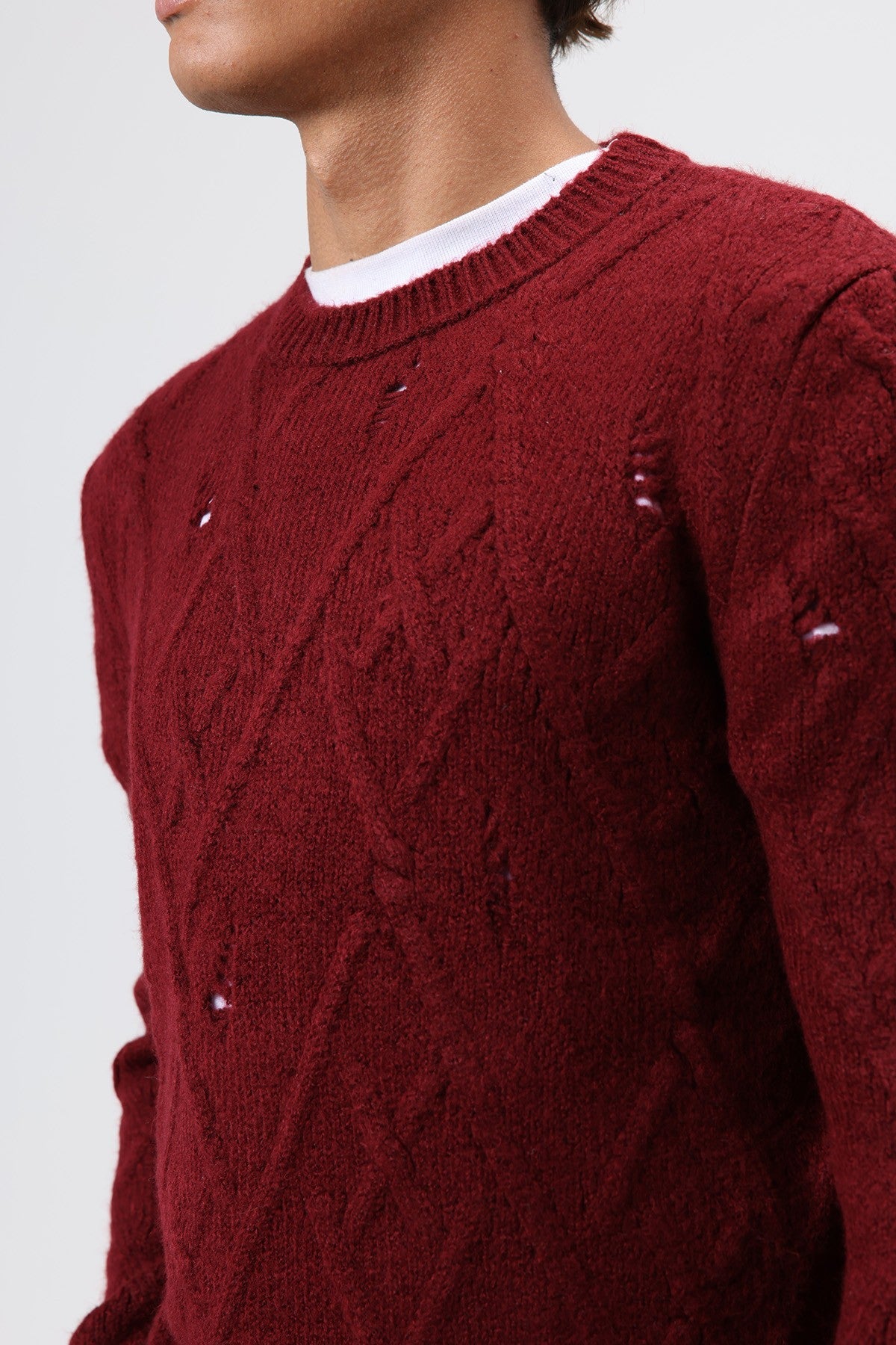 Oversized Patterned Knit Sweater
