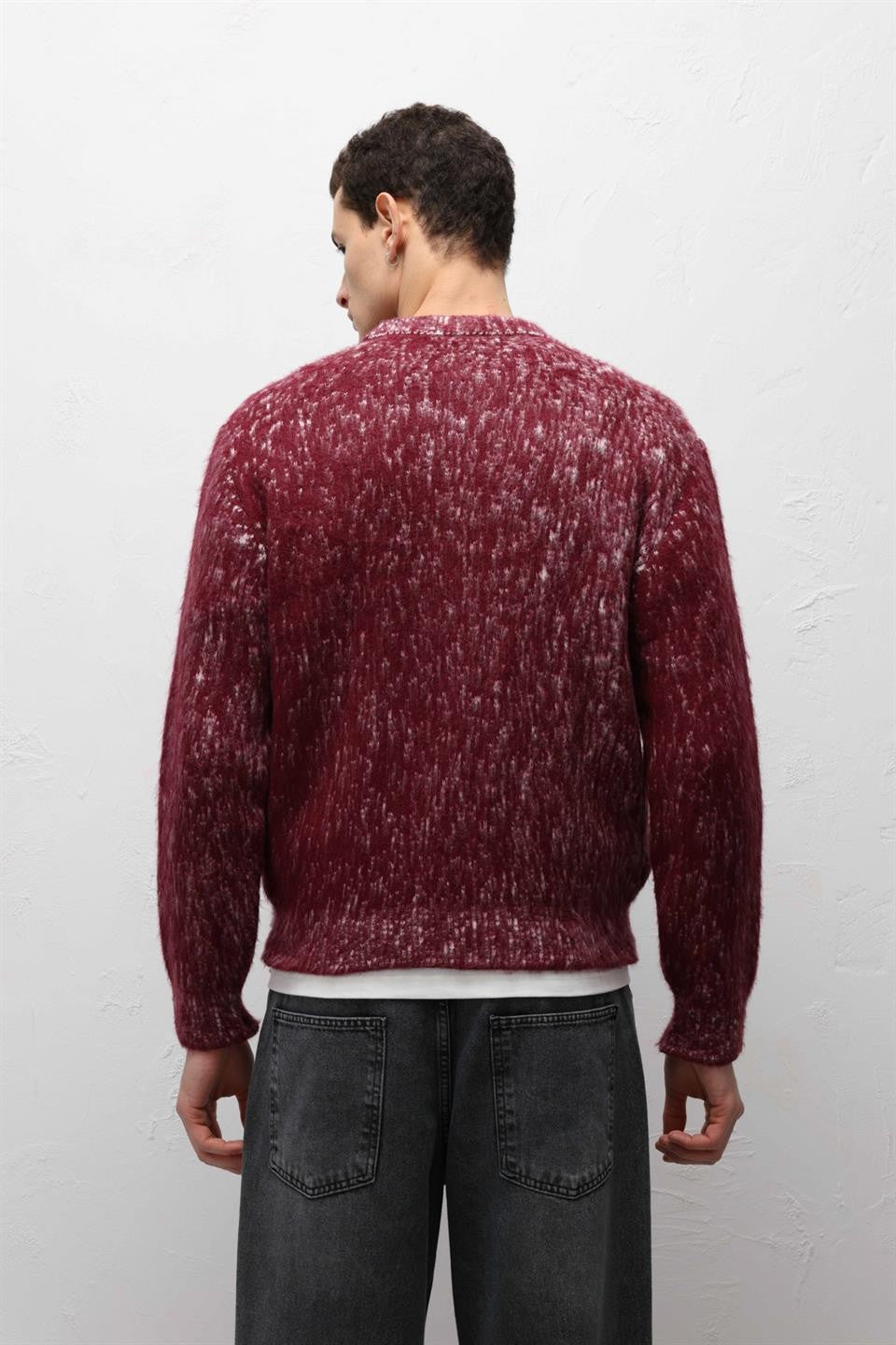 Soft-Textured Oversized Knit Sweater