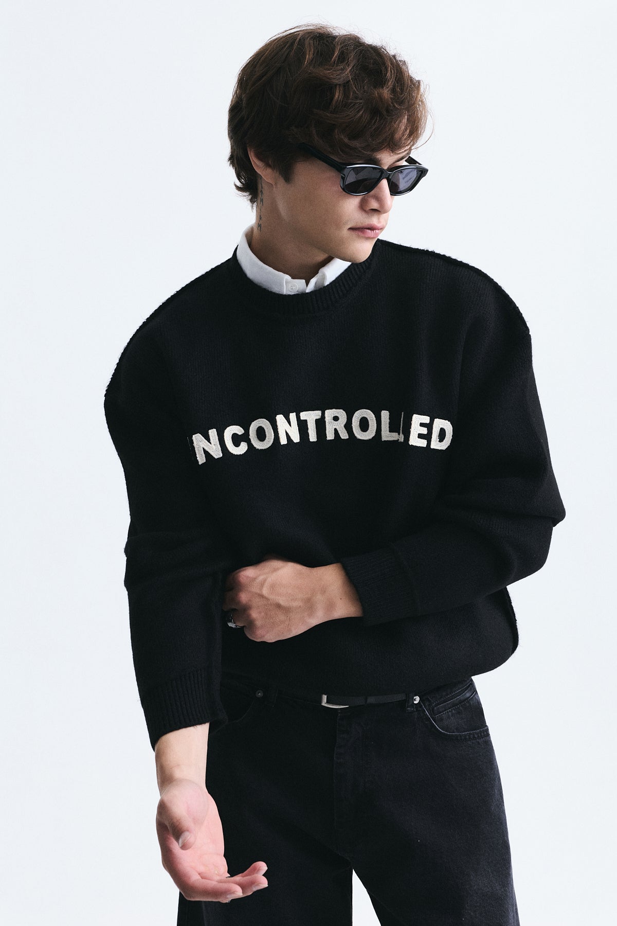 Oversized Printed Sweater
