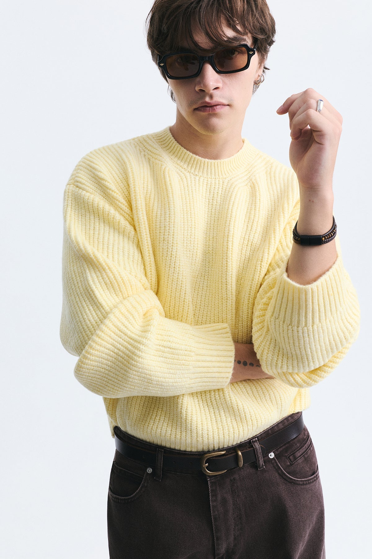 Oversized Ribbed Knit Sweater