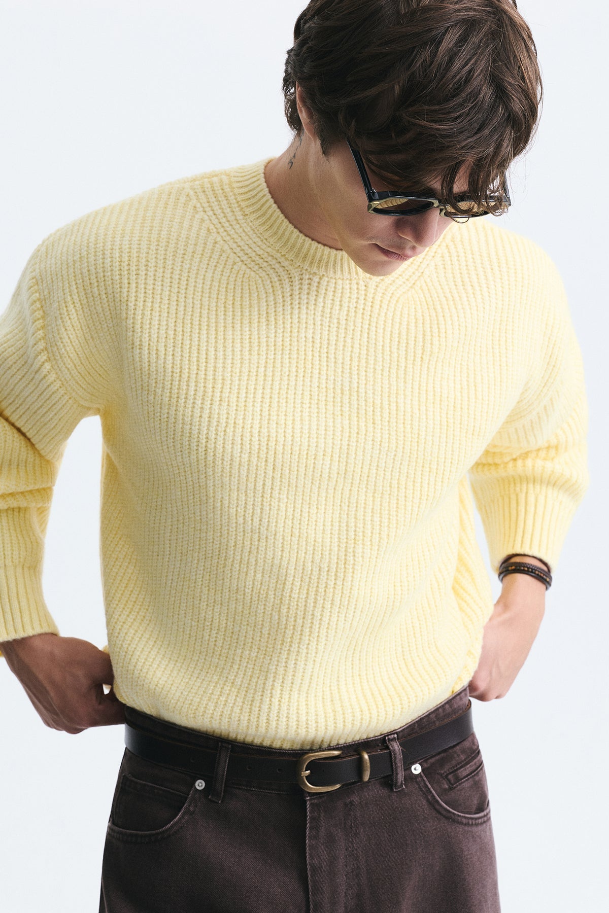 Oversized Ribbed Knit Sweater