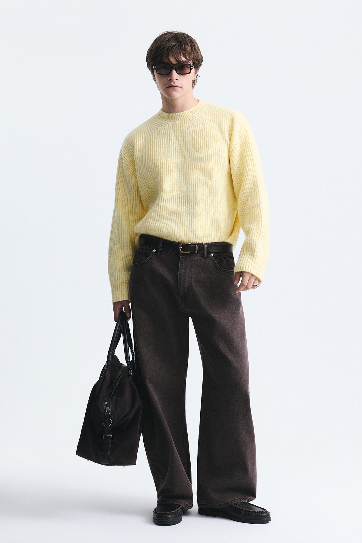 Oversized Ribbed Knit Sweater